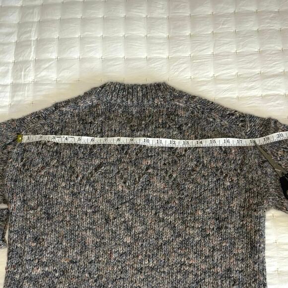 Madewell Pointelle Long Sleeve Sweater Women's XS | Gray Marled Knit | EUC - Picture 9 of 11
